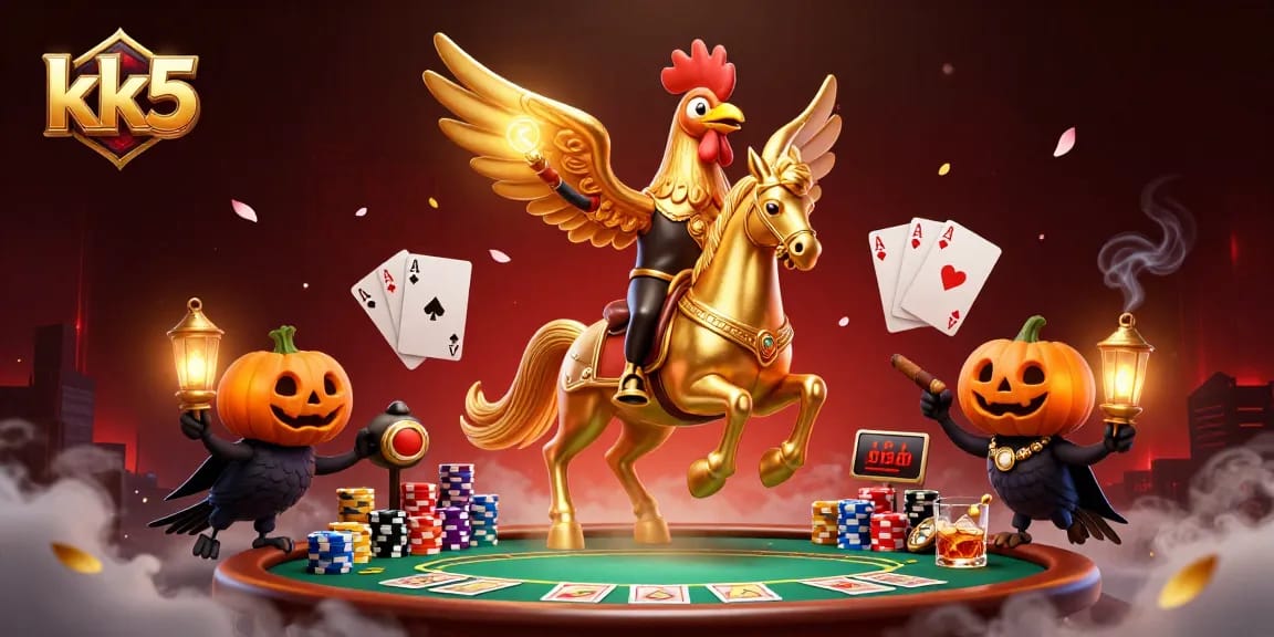 Experience thrilling gameplay with kk5 in an enchanting casino scene illuminated by lanterns.