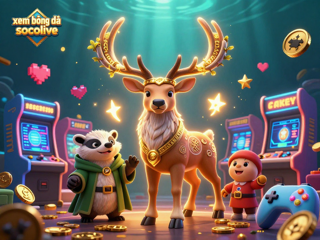 xem bóng đá socolive highlights exciting online betting action in a vibrant 3D fantasy casino scene