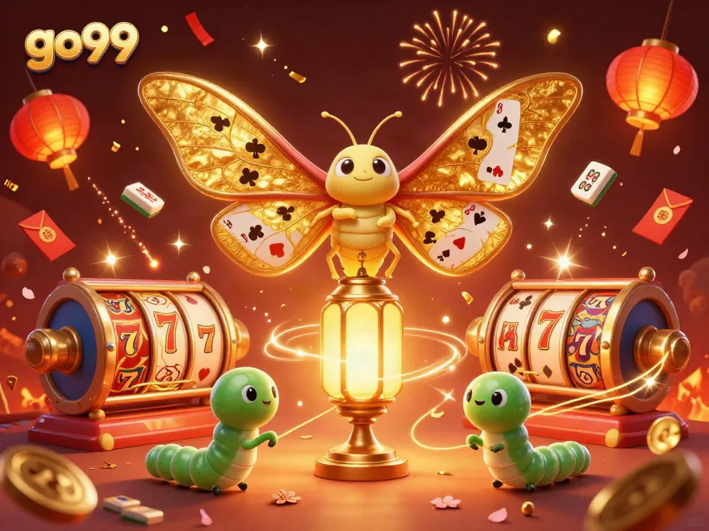 Experience thrilling wins at go99 with vibrant casino elements and captivating cartoon art.