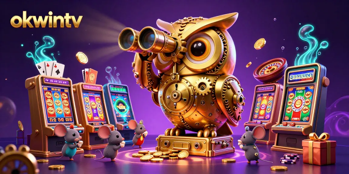 Engage with the thrilling atmosphere of okwintv, featuring dynamic characters amidst vibrant casino action, showcasing slot games and gambling excitement.