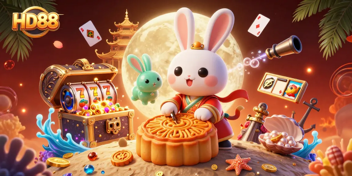 Engage with HD88's thrilling slots under a vibrant moonlit casino theme.