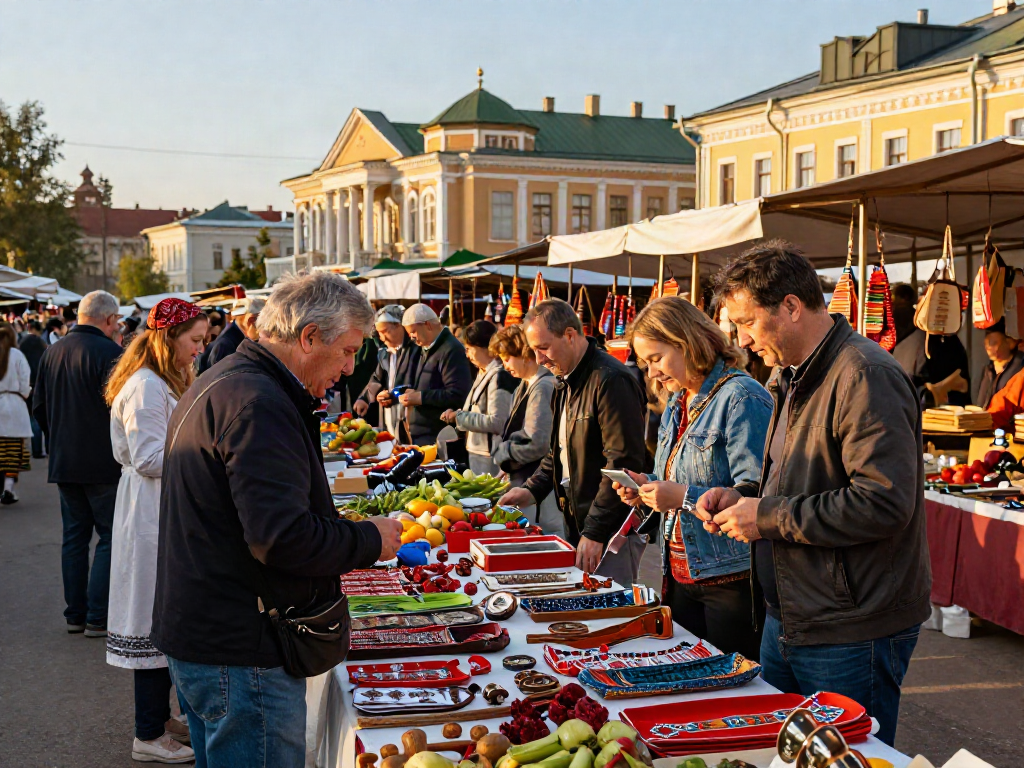 Explora https://payinrussia.com/ y sumérgete en la cultura rusa a través de un mercado vibrante, lleno de artesanías y productos locales.