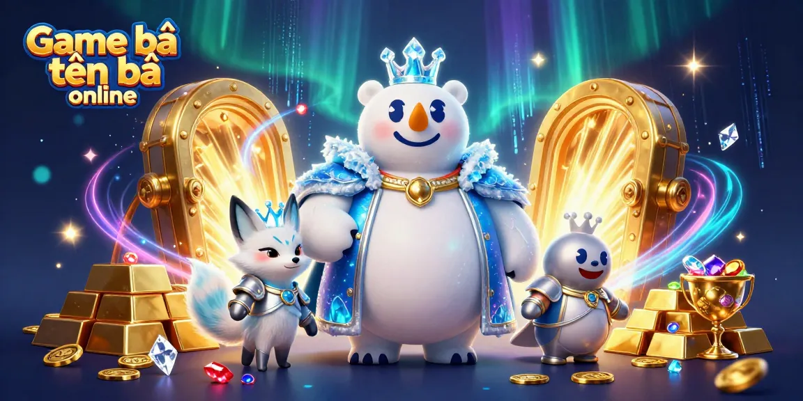 Experience the thrill of Game bài tiến lên online with a whimsical 3D cartoon bear and fox in an enchanted casino.