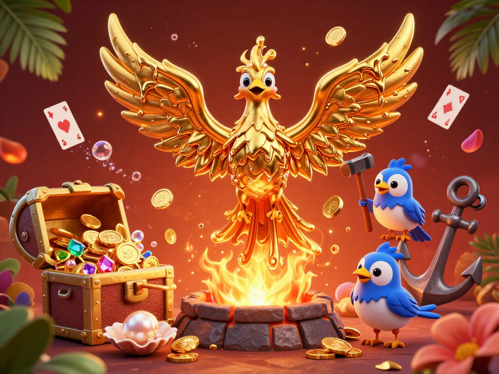 Experience thrilling gameplay at luongson with vibrant floating playing cards and golden treasures.