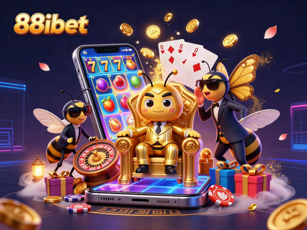 Engage with 88ibet's vibrant casino world featuring a bumblebee boss and dynamic game elements.