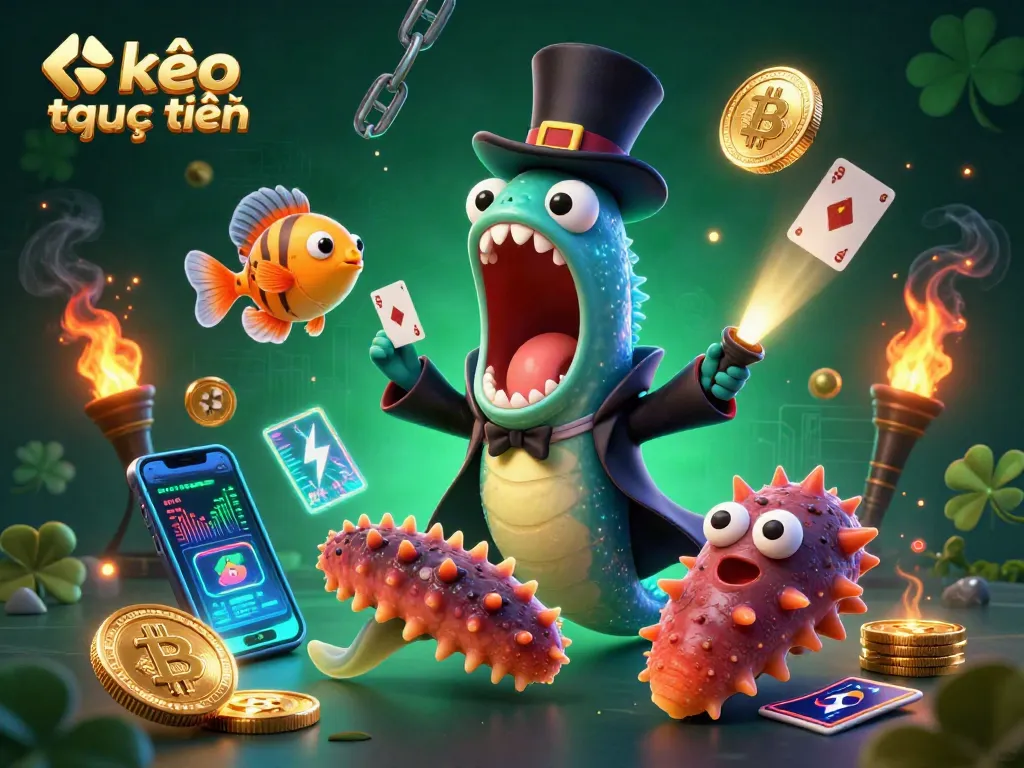 Experience thrilling kèo trực tuyến with animated deep-sea creatures showcasing their magical abilities.