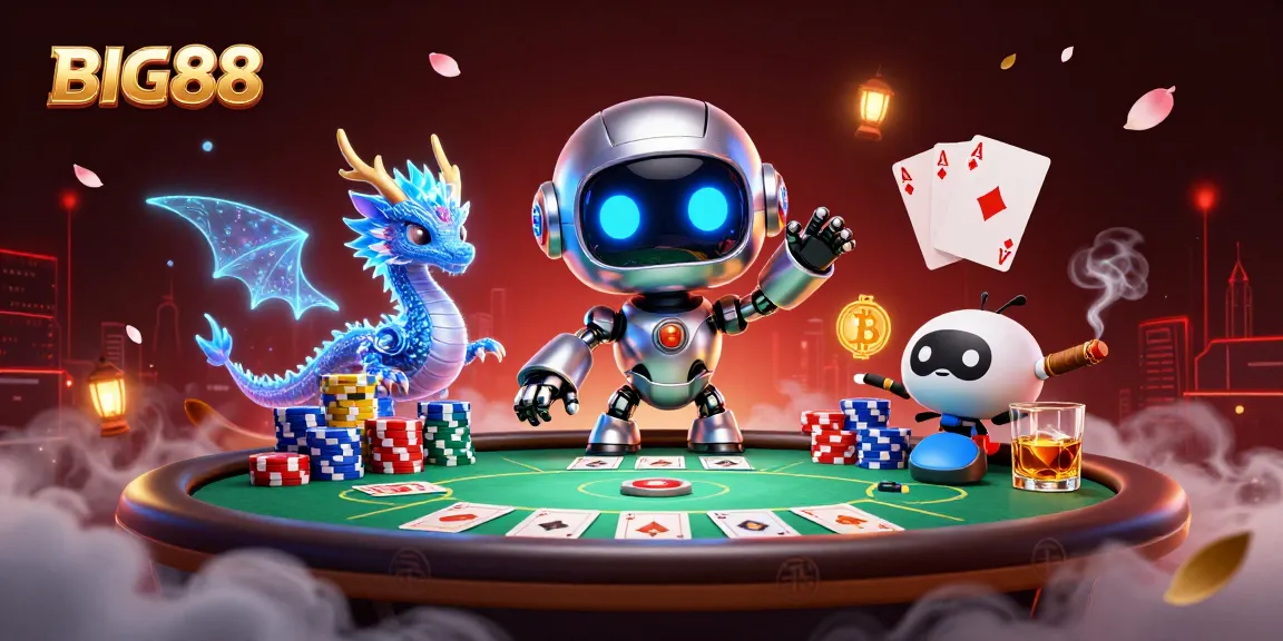 Engage with BIG88's thrilling casino experience featuring animated characters and vibrant game elements.