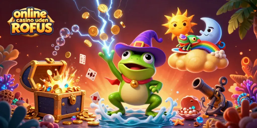 Spin to win at online casino uden ROFUS with vibrant characters and dynamic game elements.